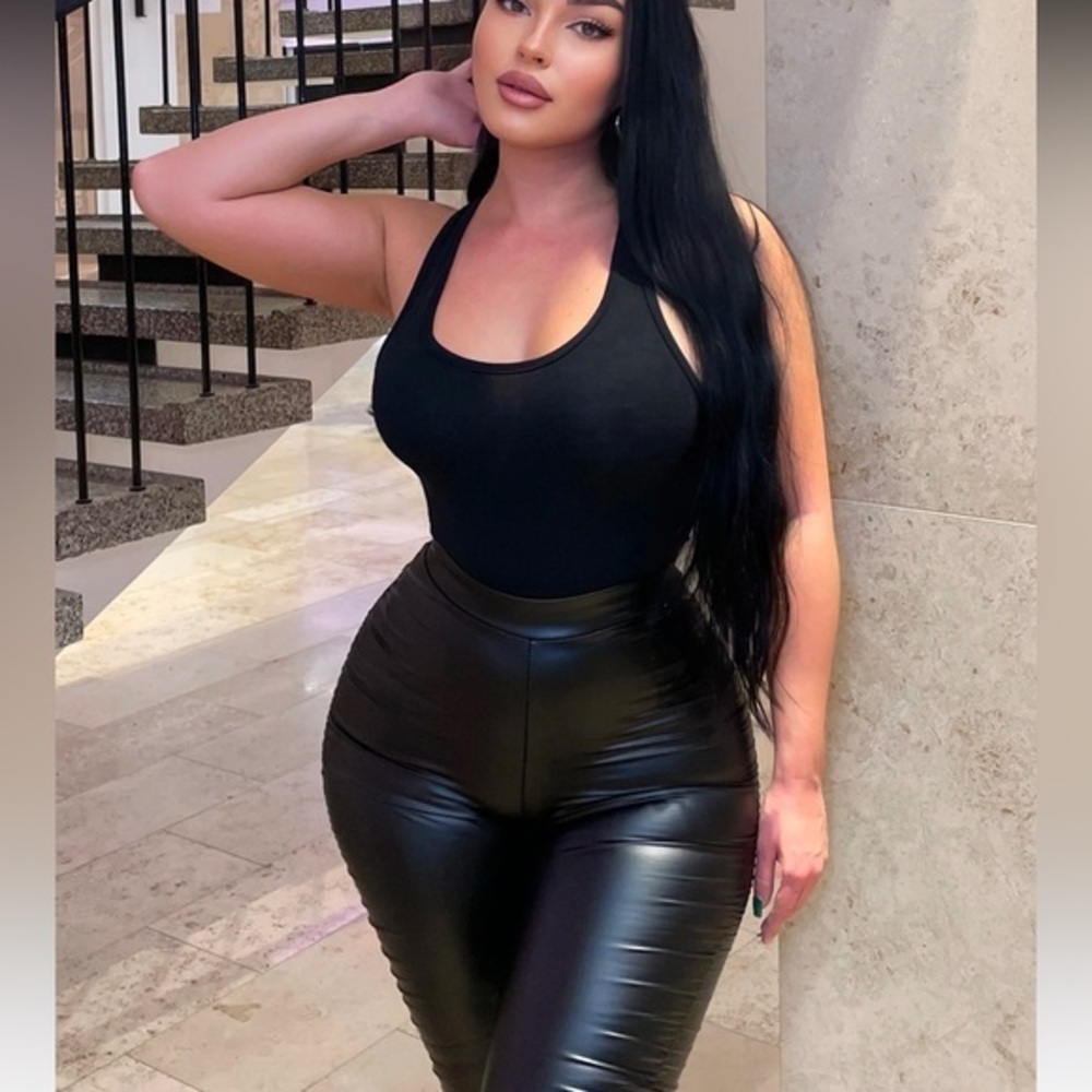 FASHION NOVA Divine basic tank Bodysuit Black size various